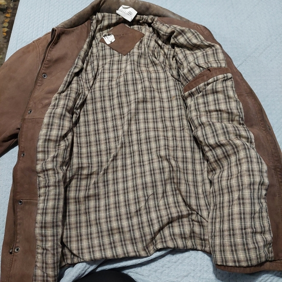 Roundtree & yorke Men's Jacket Leather Vintage - Picture 3 of 9